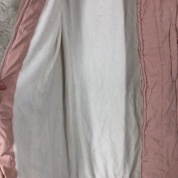 Girls SZ 10 Long Fleece Lined Puffer Coat w/Hood Full Zip Front and Pockets - Picture 8 of 8